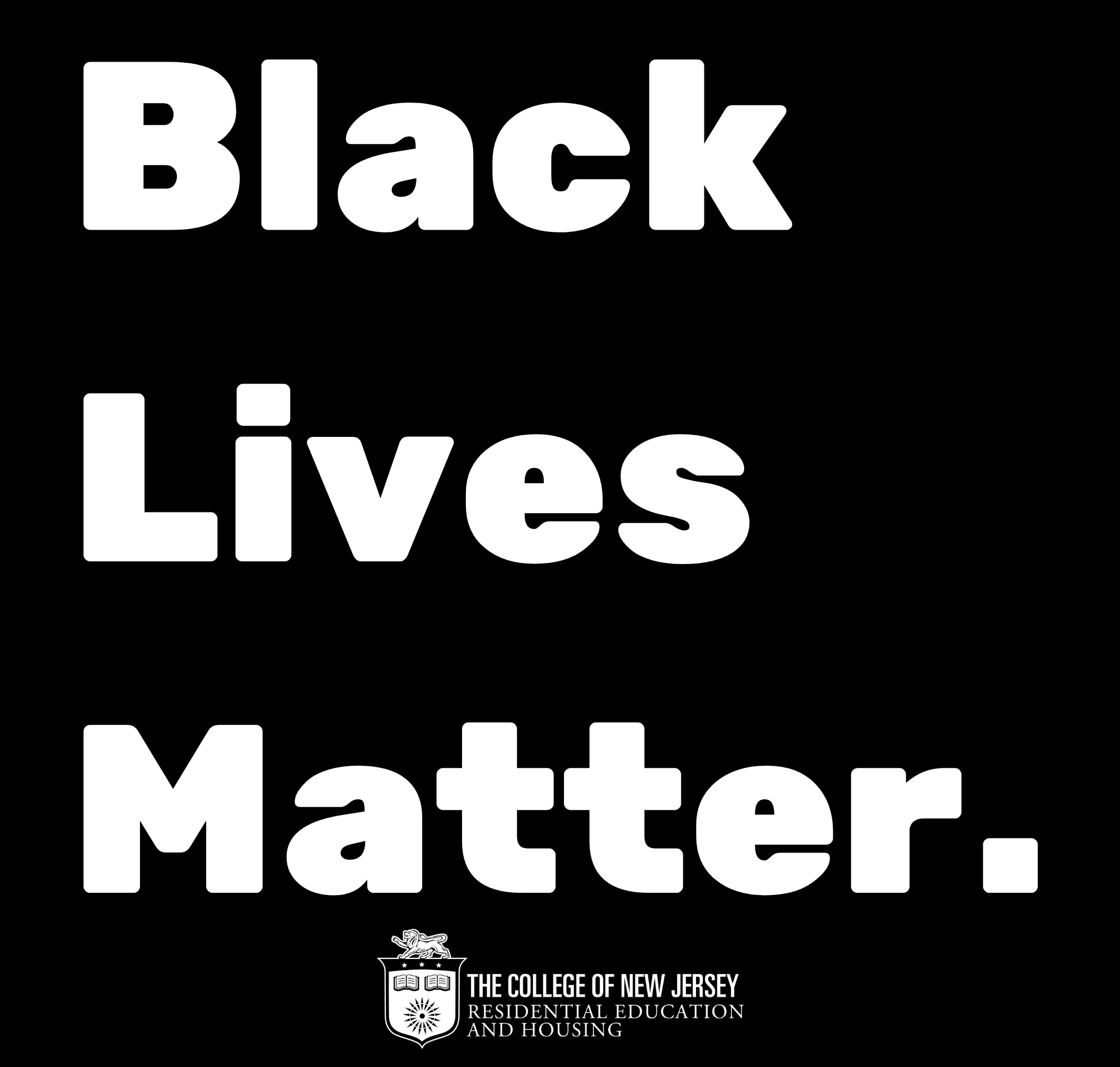 Black Lives Matter. Links to PDF with Black Lives Matter statement.